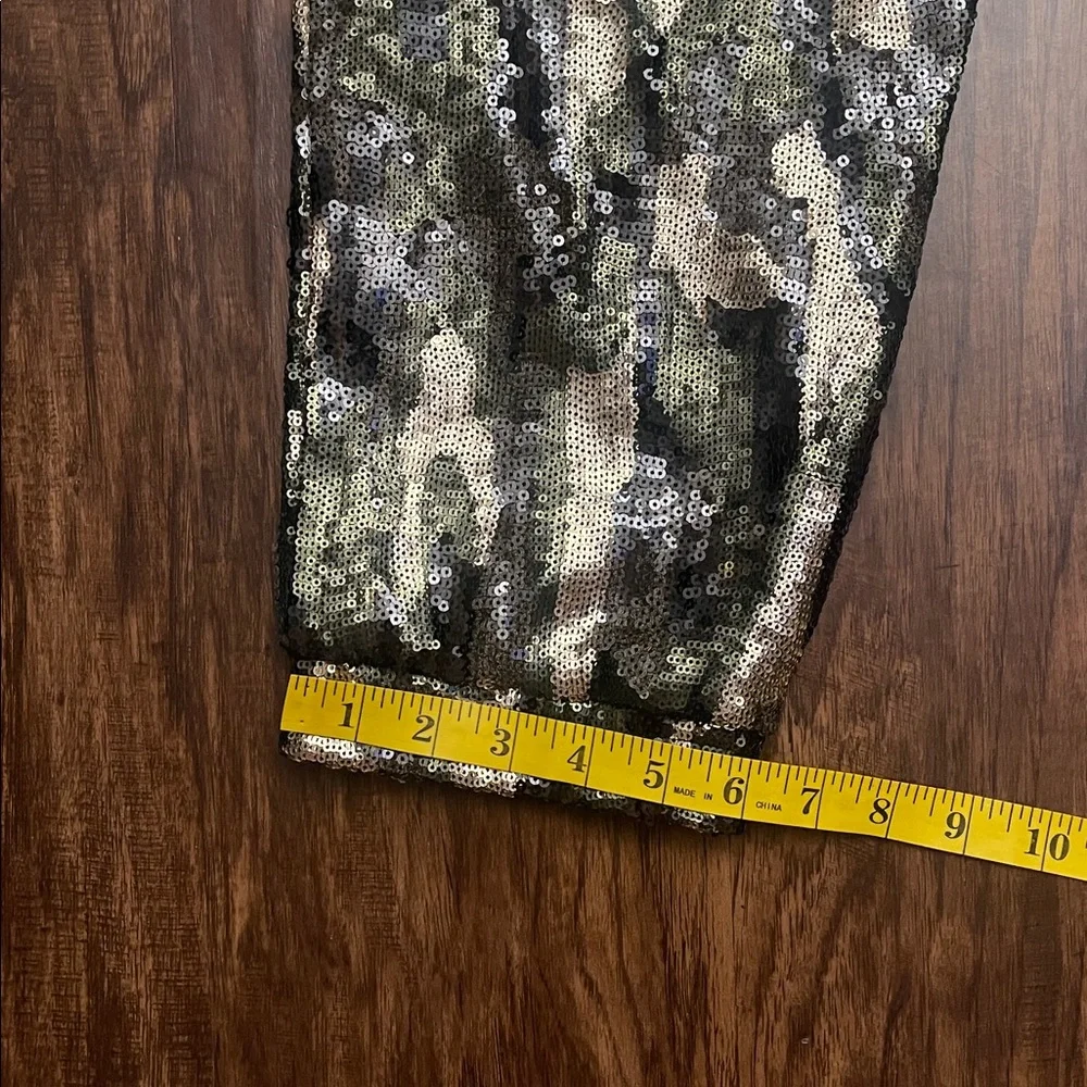 NWT Anthropologie Camo Sequin Jogger Trouser Pants L - Picture 13 of 16